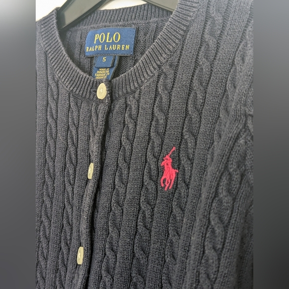 Ralph Lauren navy cardigan size 5 years old - Picture 2 of 6